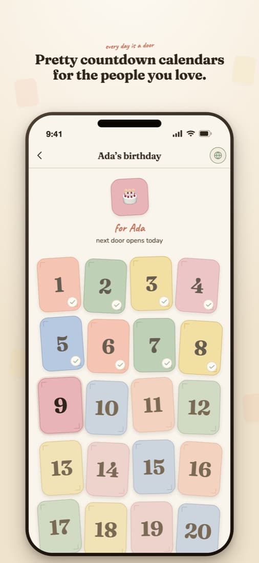 Hidden Days App Store screenshot 1 of 5